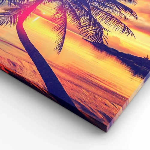 Bild auf Leinwand - Leinwandbild - Abend unter Palmen - 70x50 cm