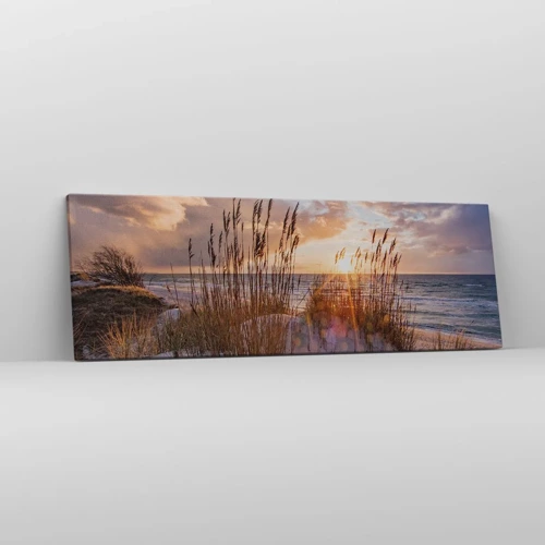 Bild auf Leinwand - Leinwandbild - Abschied von Sonne und Wind - 90x30 cm