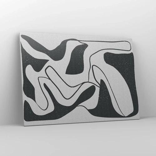 Bild auf Leinwand - Leinwandbild - Abstraktes Spiel im Labyrinth - 100x70 cm