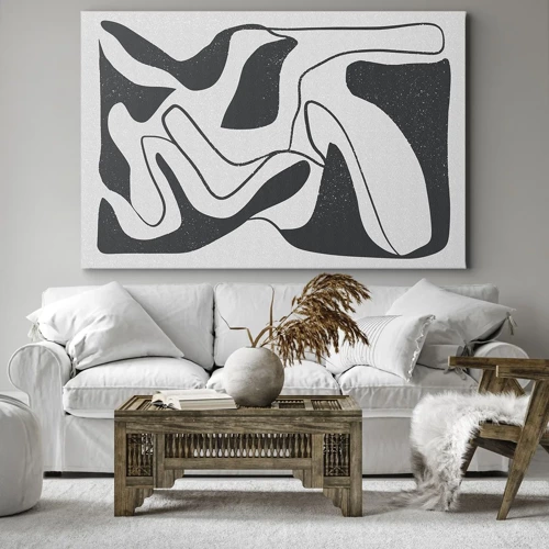 Bild auf Leinwand - Leinwandbild - Abstraktes Spiel im Labyrinth - 100x70 cm