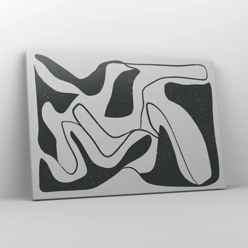 Bild auf Leinwand - Leinwandbild - Abstraktes Spiel im Labyrinth - 120x80 cm