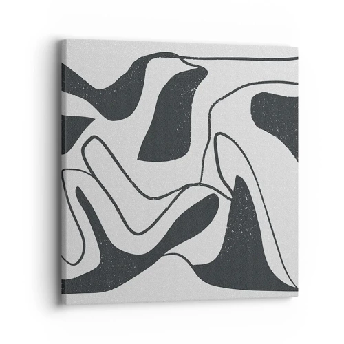 Bild auf Leinwand - Leinwandbild - Abstraktes Spiel im Labyrinth - 40x40 cm