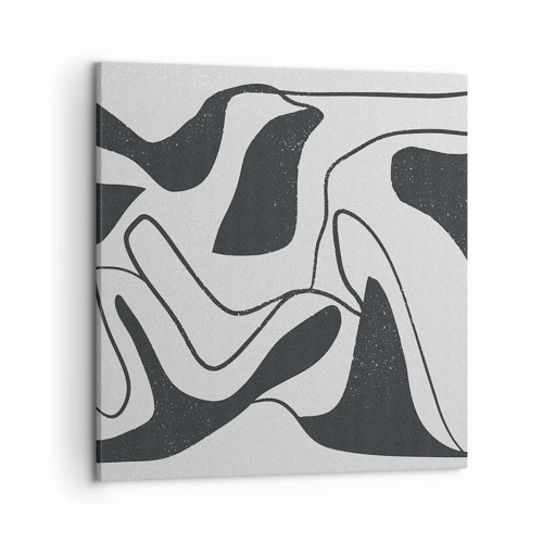 Bild auf Leinwand - Leinwandbild - Abstraktes Spiel im Labyrinth - 50x50 cm