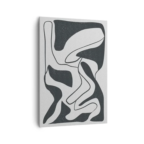 Bild auf Leinwand - Leinwandbild - Abstraktes Spiel im Labyrinth - 70x100 cm