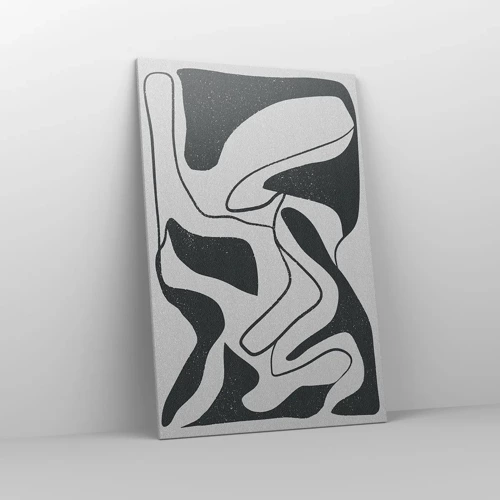Bild auf Leinwand - Leinwandbild - Abstraktes Spiel im Labyrinth - 80x120 cm