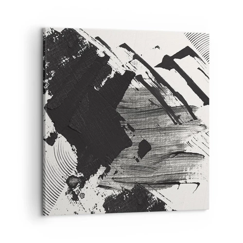 Bild auf Leinwand - Leinwandbild - Abstraktion – Ausdruck von Schwarz - 60x60 cm