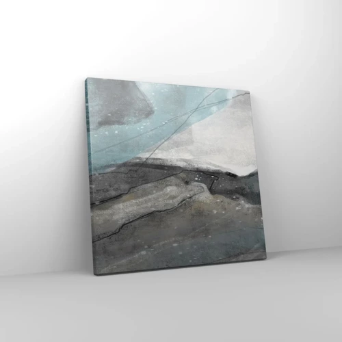 Bild auf Leinwand - Leinwandbild - Abstraktion: Felsen und Eis - 30x30 cm