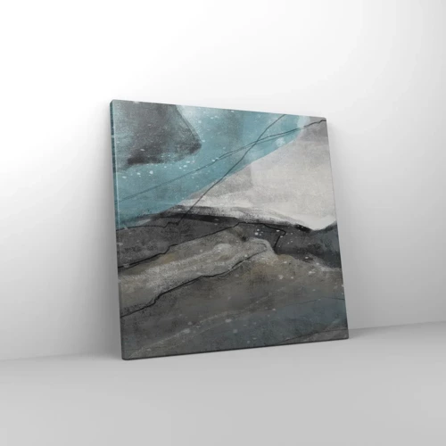 Bild auf Leinwand - Leinwandbild - Abstraktion: Felsen und Eis - 40x40 cm