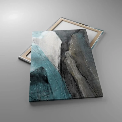 Bild auf Leinwand - Leinwandbild - Abstraktion: Felsen und Eis - 70x100 cm
