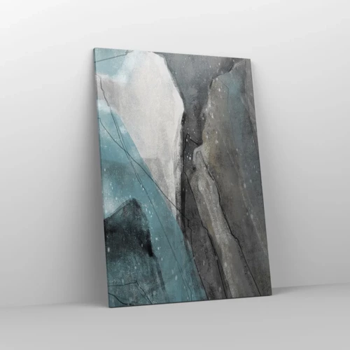 Bild auf Leinwand - Leinwandbild - Abstraktion: Felsen und Eis - 70x100 cm