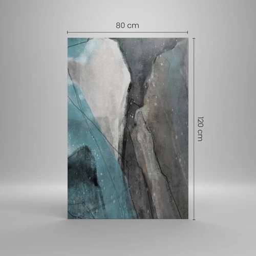 Bild auf Leinwand - Leinwandbild - Abstraktion: Felsen und Eis - 80x120 cm