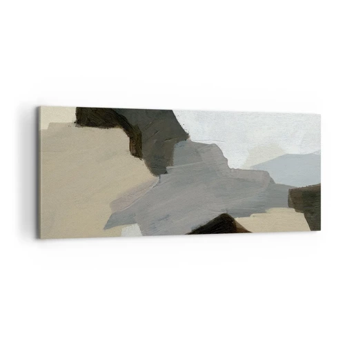 Bild auf Leinwand - Leinwandbild - Abstraktion: Scheideweg des Graus - 100x40 cm