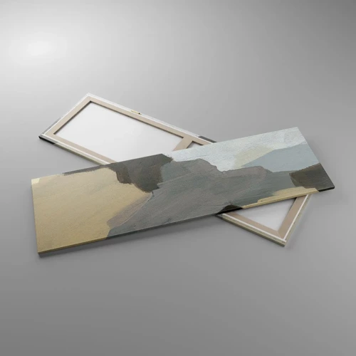 Bild auf Leinwand - Leinwandbild - Abstraktion: Scheideweg des Graus - 160x50 cm