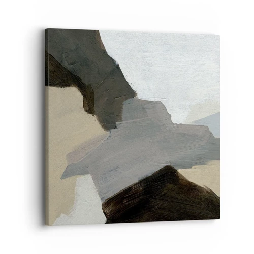 Bild auf Leinwand - Leinwandbild - Abstraktion: Scheideweg des Graus - 30x30 cm