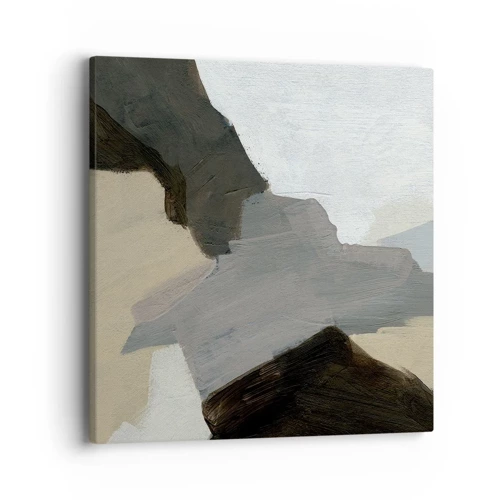 Bild auf Leinwand - Leinwandbild - Abstraktion: Scheideweg des Graus - 40x40 cm