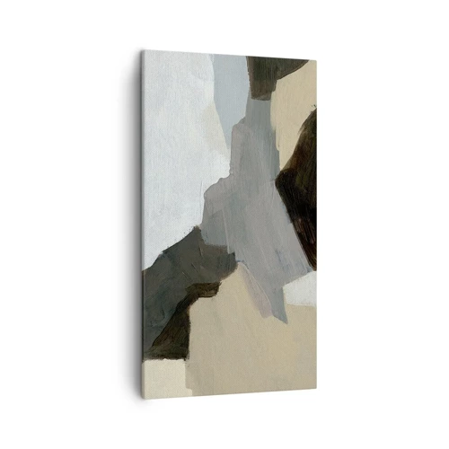 Bild auf Leinwand - Leinwandbild - Abstraktion: Scheideweg des Graus - 45x80 cm