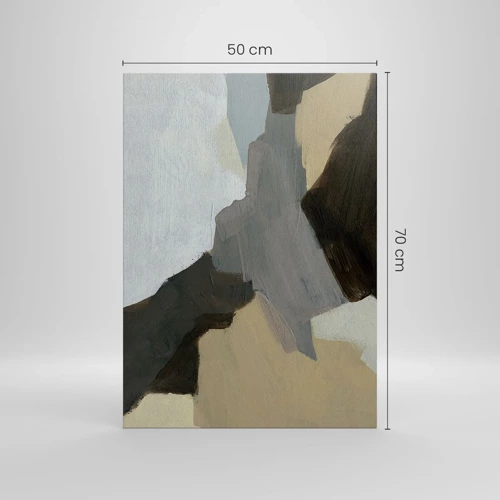 Bild auf Leinwand - Leinwandbild - Abstraktion: Scheideweg des Graus - 50x70 cm