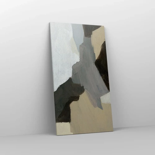 Bild auf Leinwand - Leinwandbild - Abstraktion: Scheideweg des Graus - 55x100 cm