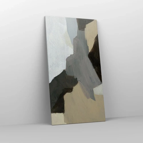 Bild auf Leinwand - Leinwandbild - Abstraktion: Scheideweg des Graus - 65x120 cm
