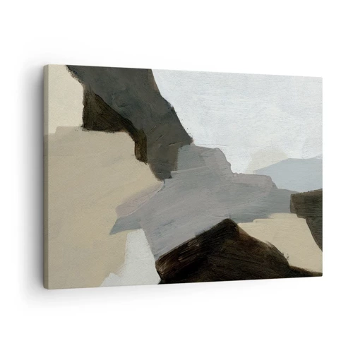 Bild auf Leinwand - Leinwandbild - Abstraktion: Scheideweg des Graus - 70x50 cm