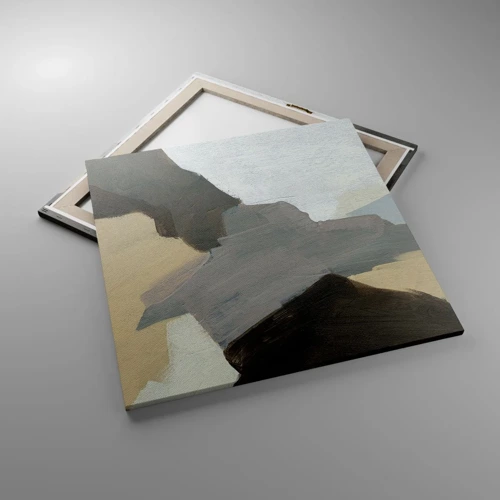 Bild auf Leinwand - Leinwandbild - Abstraktion: Scheideweg des Graus - 70x70 cm