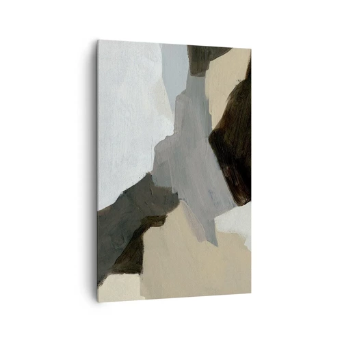 Bild auf Leinwand - Leinwandbild - Abstraktion: Scheideweg des Graus - 80x120 cm