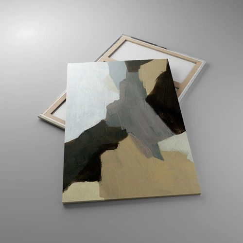 Bild auf Leinwand - Leinwandbild - Abstraktion: Scheideweg des Graus - 80x120 cm