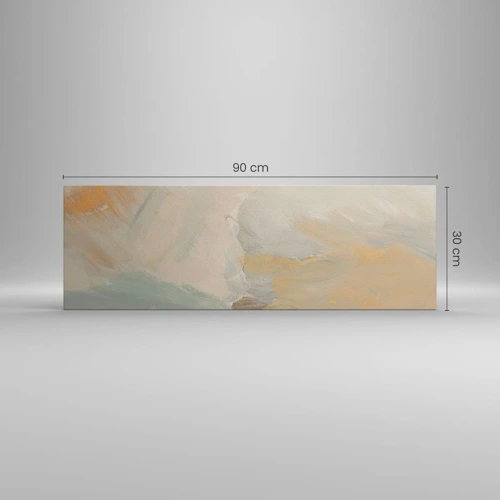 Bild auf Leinwand - Leinwandbild - Abstraktion – das Land der Sanftheit - 90x30 cm