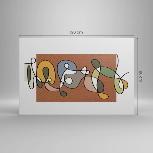 Bild auf Leinwand - Leinwandbild - Abstraktion, die ein Lächeln wert ist - 120x80 cm