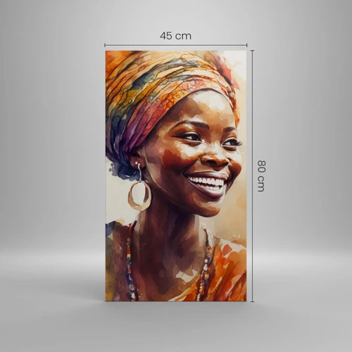 Bild auf Leinwand - Leinwandbild - Afrikanische Königin - 45x80 cm