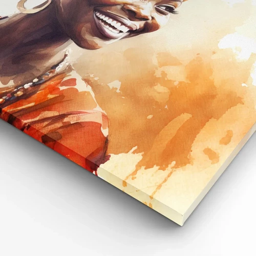 Bild auf Leinwand - Leinwandbild - Afrikanische Königin - 45x80 cm