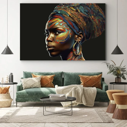 Bild auf Leinwand - Leinwandbild - Afrikanische Königin - 70x50 cm