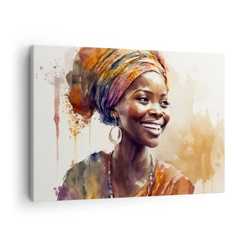 Bild auf Leinwand - Leinwandbild - Afrikanische Königin - 70x50 cm