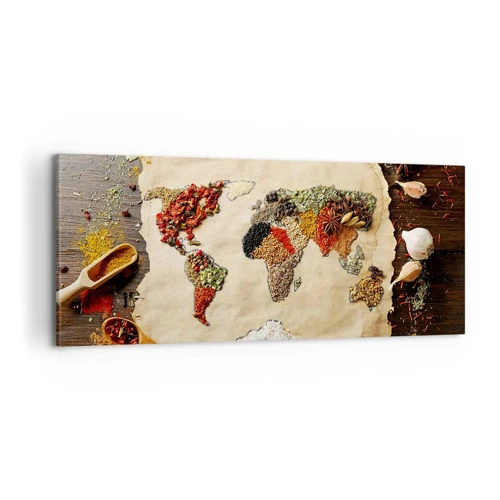 Bild auf Leinwand - Leinwandbild - Alle Aromen der Welt - 100x40 cm