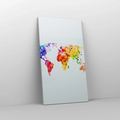Bild auf Leinwand - Leinwandbild - Alle Farben der Welt - 45x80 cm