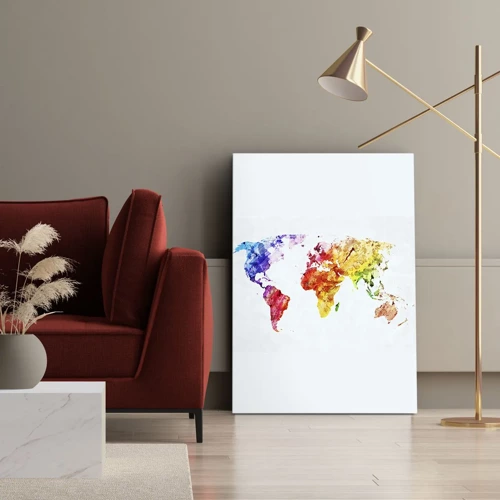 Bild auf Leinwand - Leinwandbild - Alle Farben der Welt - 50x70 cm