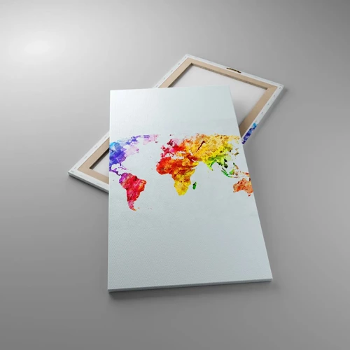 Bild auf Leinwand - Leinwandbild - Alle Farben der Welt - 55x100 cm
