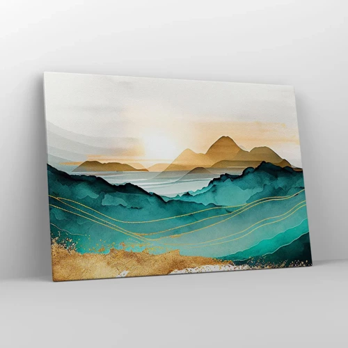 Bild auf Leinwand - Leinwandbild - Am Rande der Abstraktion – Landschaft - 100x70 cm