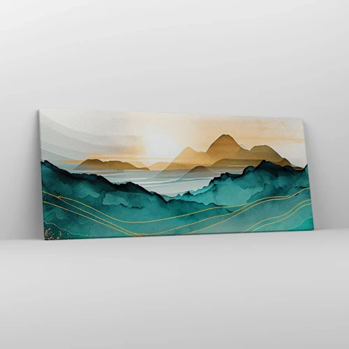 Bild auf Leinwand - Leinwandbild - Am Rande der Abstraktion – Landschaft - 120x50 cm