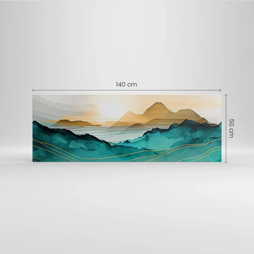 Bild auf Leinwand - Leinwandbild - Am Rande der Abstraktion – Landschaft - 140x50 cm