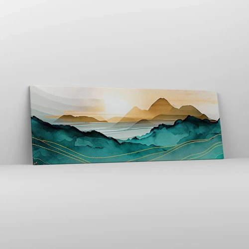 Bild auf Leinwand - Leinwandbild - Am Rande der Abstraktion – Landschaft - 140x50 cm