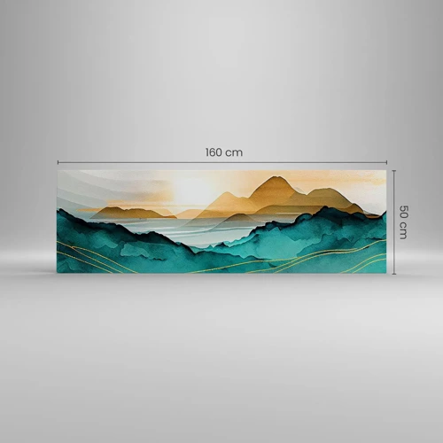Bild auf Leinwand - Leinwandbild - Am Rande der Abstraktion – Landschaft - 160x50 cm