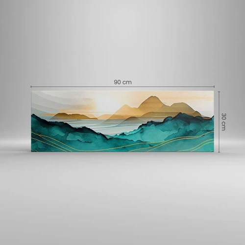 Bild auf Leinwand - Leinwandbild - Am Rande der Abstraktion – Landschaft - 90x30 cm