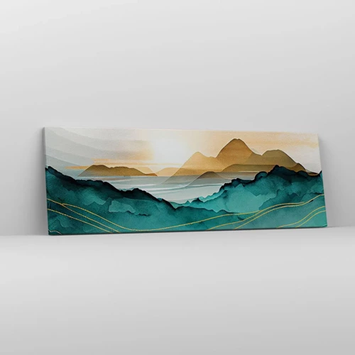 Bild auf Leinwand - Leinwandbild - Am Rande der Abstraktion – Landschaft - 90x30 cm