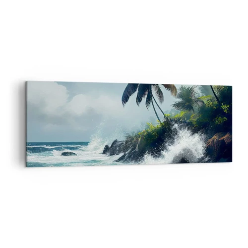 Bild auf Leinwand - Leinwandbild - Am tropischen Ufer - 140x50 cm