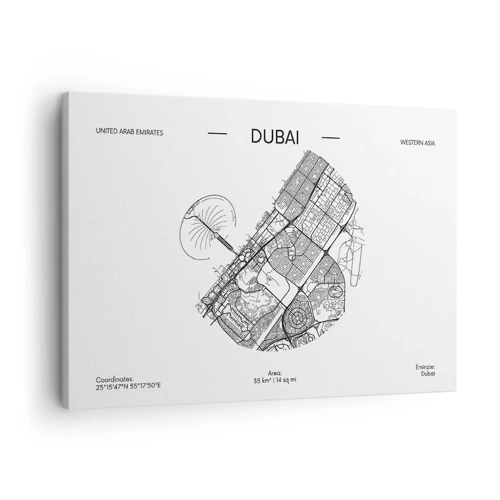 Bild auf Leinwand - Leinwandbild - Anatomie von Dubai - 70x50 cm