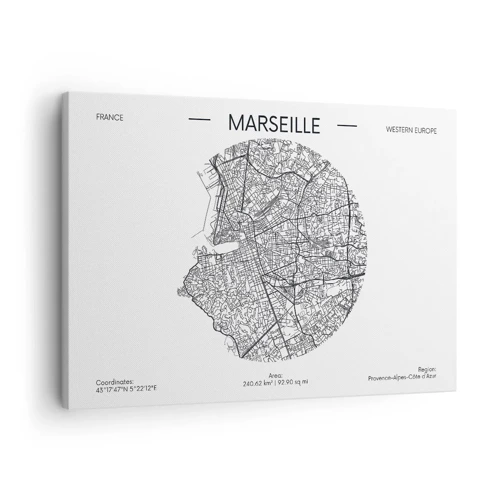 Bild auf Leinwand - Leinwandbild - Anatomie von Marseille - 70x50 cm
