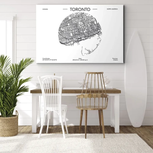 Bild auf Leinwand - Leinwandbild - Anatomie von Toronto - 100x70 cm