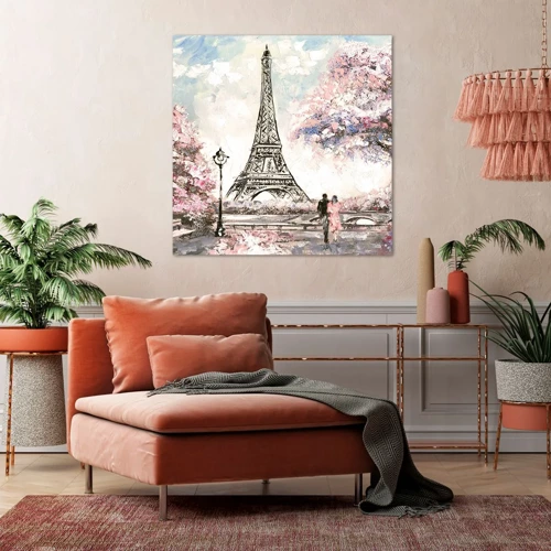 Bild auf Leinwand - Leinwandbild - Aprilspaziergang durch Paris - 30x30 cm