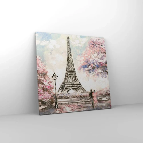 Bild auf Leinwand - Leinwandbild - Aprilspaziergang durch Paris - 60x60 cm